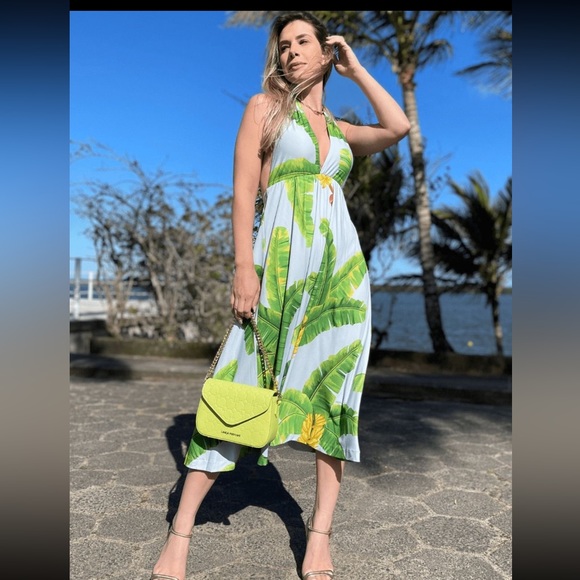 FARM Rio Dresses & Skirts - Farm Rio Fresh Banana Halter Dress